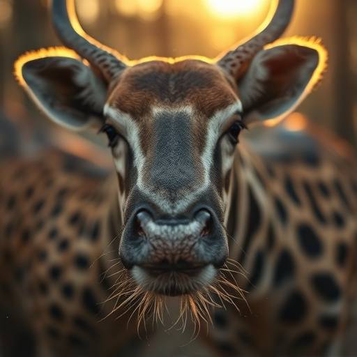 Immagine di un documentario naturalistico con un primo piano di un raro esemplare di fauna selvatica.