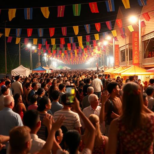 Riassunto video di un festival culturale con performance artistiche e folla gioiosa.